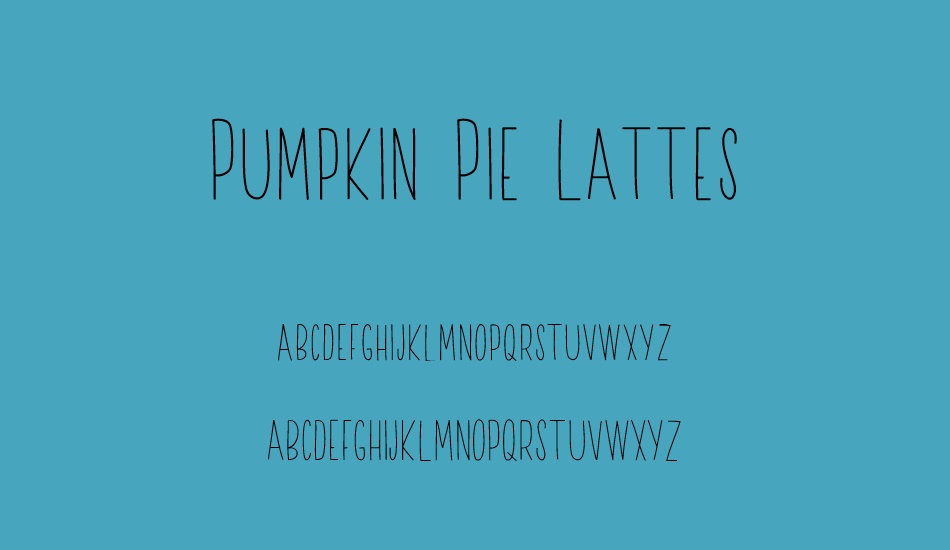 Pumpkin Pie Lattes font