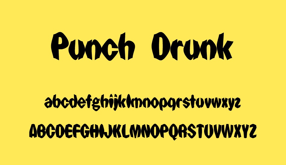 Punch Drunk font