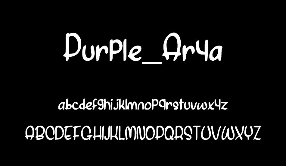 Purple_Arya font