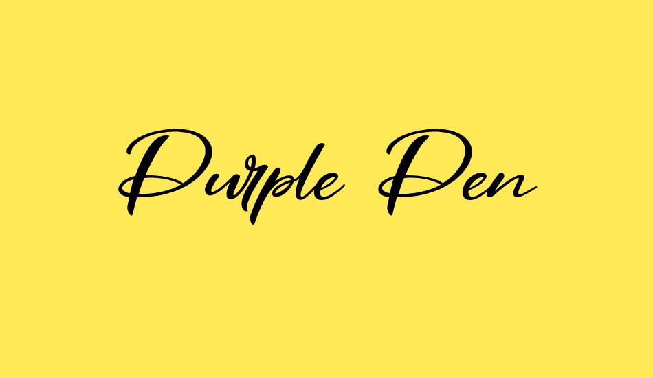 Purple Pen font big