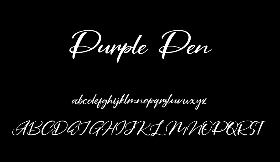 Purple Pen font