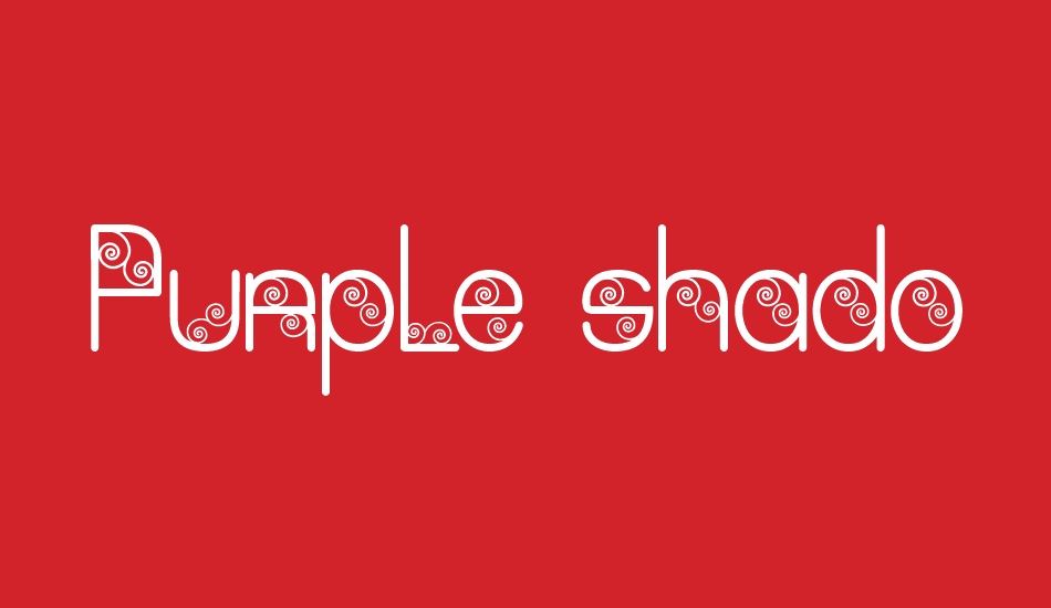 Purple shadow font big