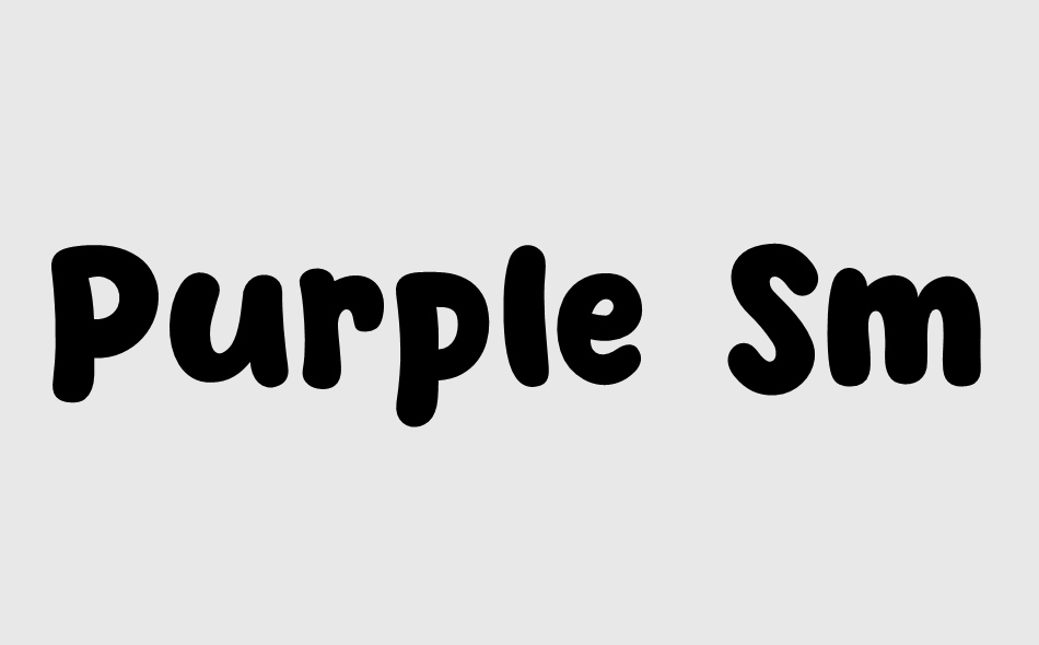 Purple Smile font big