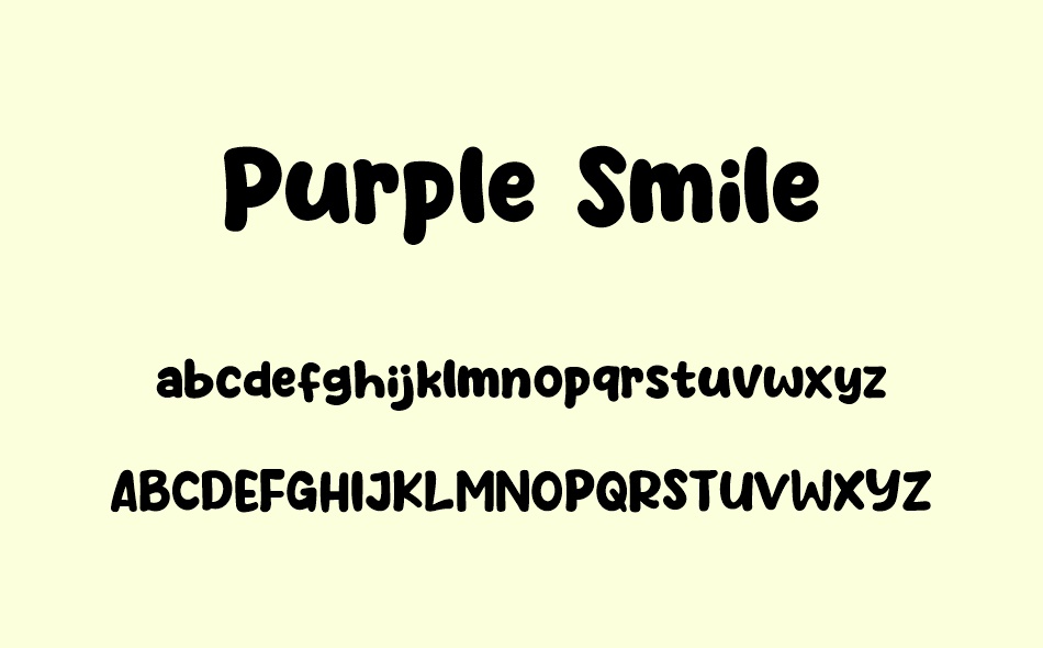 Purple Smile font