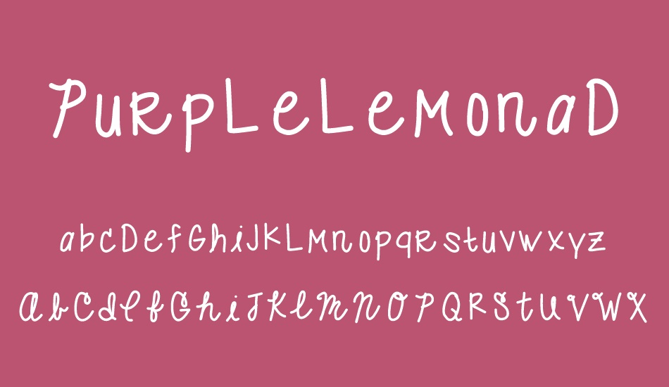 Purplelemonade font