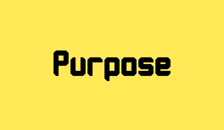 Purpose font big