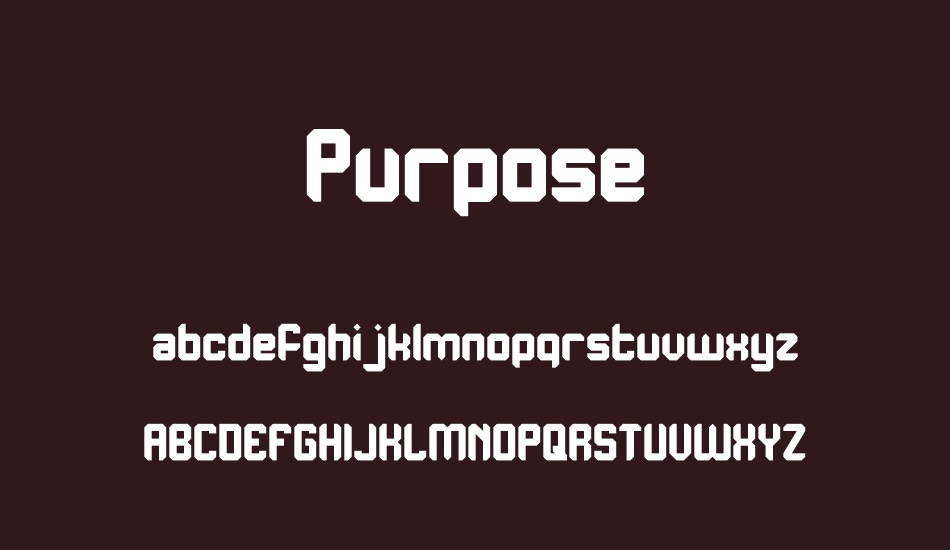 Purpose font