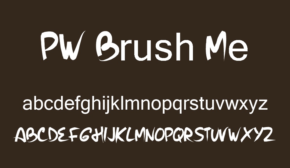 PW Brush Me font