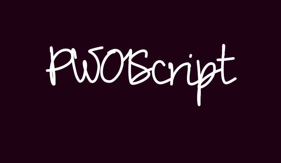 PW01Script font big