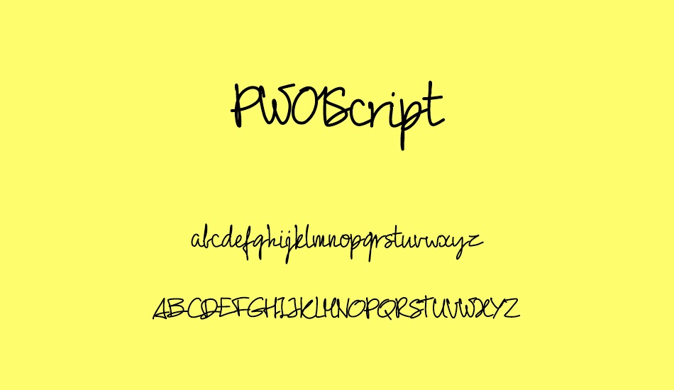 PW01Script font