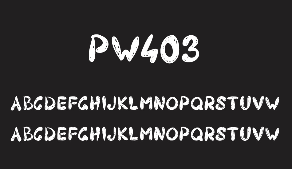 PW403 font