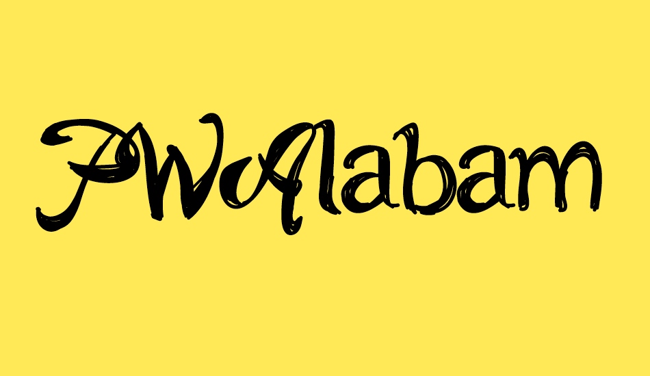 PWAlabama font big