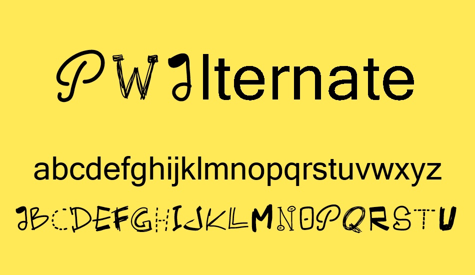 PWAlternate font