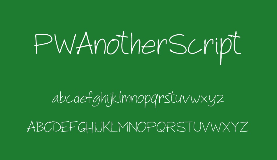 PWAnotherScript font