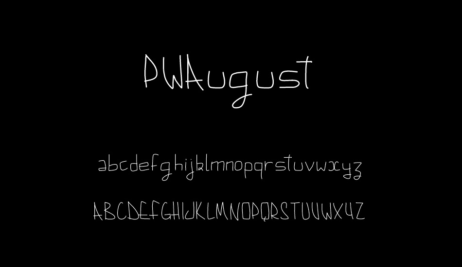 PWAugust font