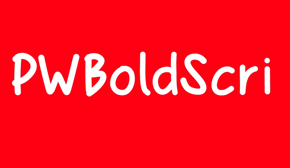 PWBoldScript font big