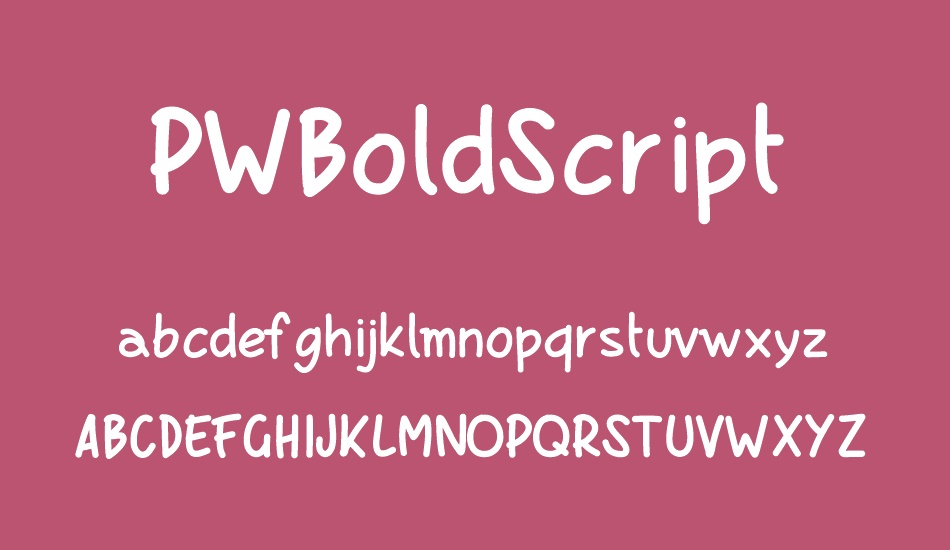 PWBoldScript font