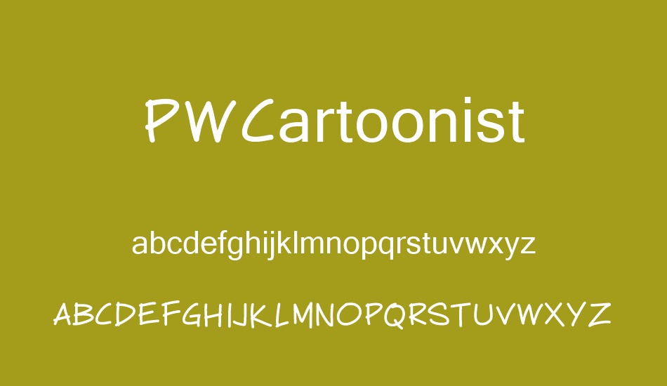 PWCartoonist font