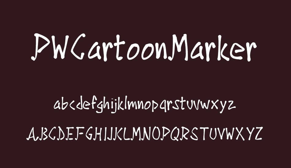 PWCartoonMarker font