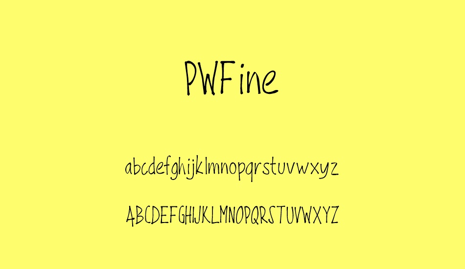 PWFine font