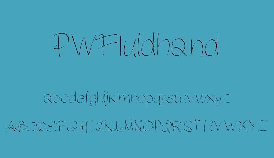 PWFluidhand font