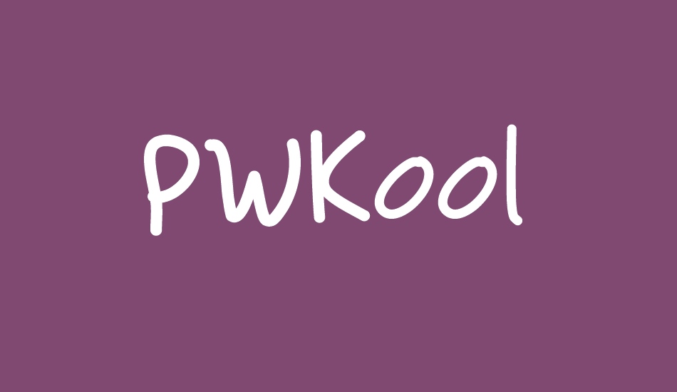 PWKool font big