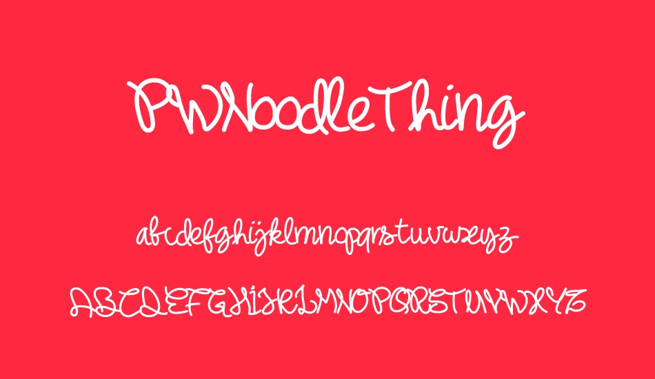 PWNoodleThing font