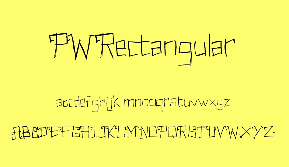 PWRectangular font