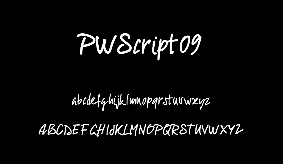 PWScript09 font