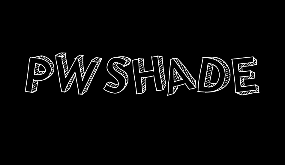 PWShaded font big