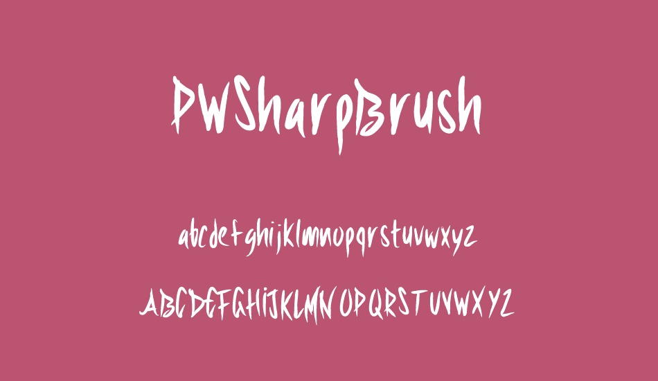 PWSharpBrush font