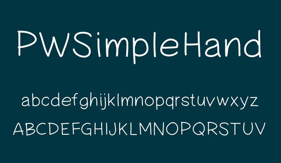 PWSimpleHandwriting font