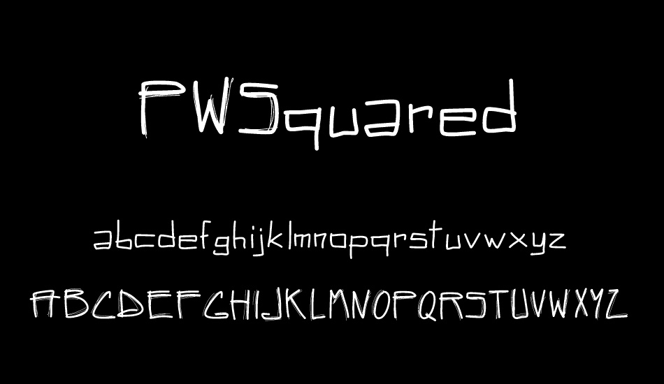 PWSquared font