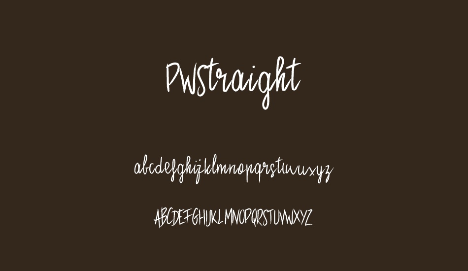 PWStraight font