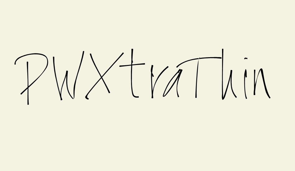 PWXtraThin font big