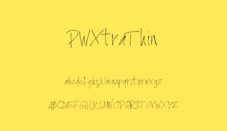 PWXtraThin font