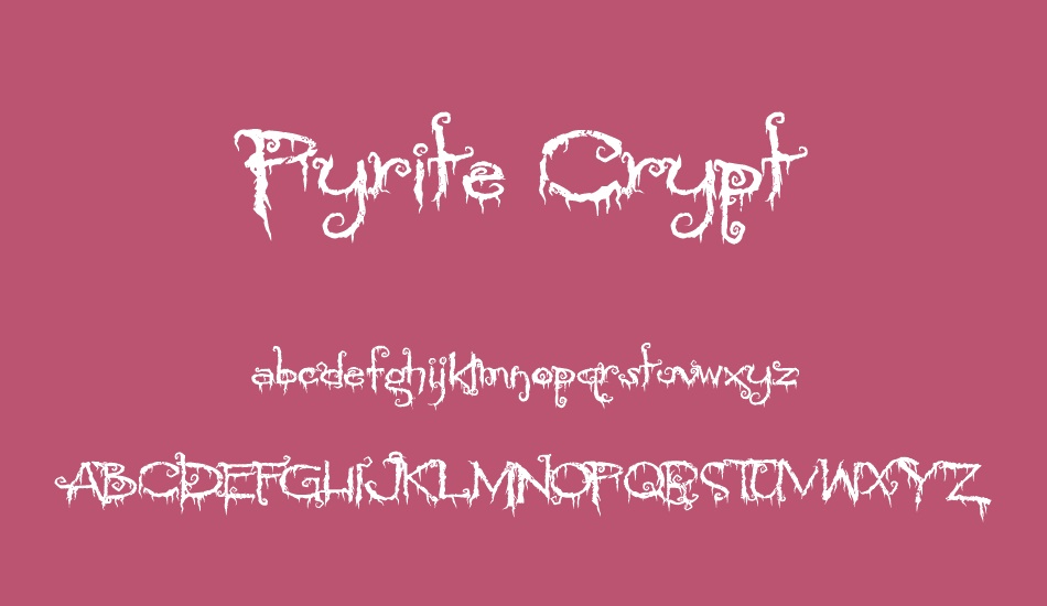 Pyrite Crypt font