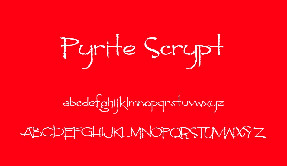 Pyrite Scrypt font