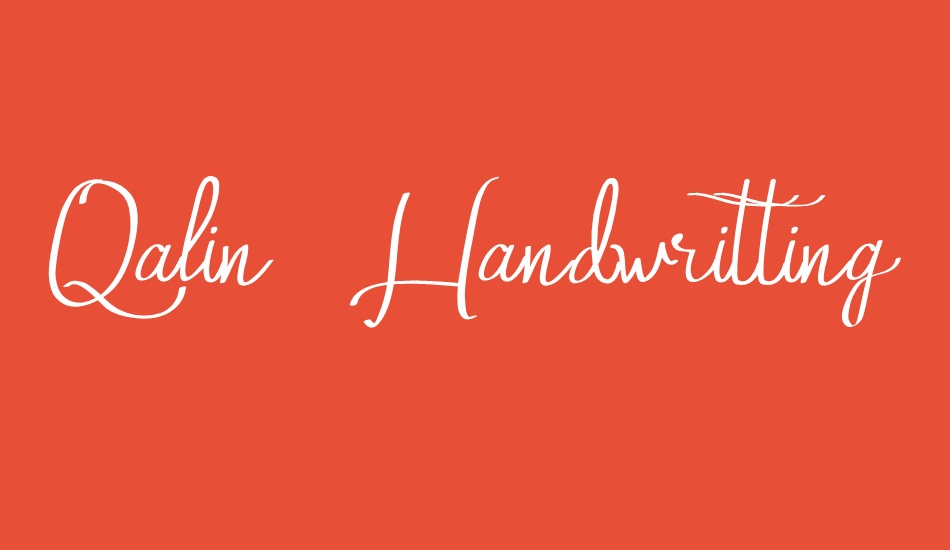 Qalin Handwritting font big