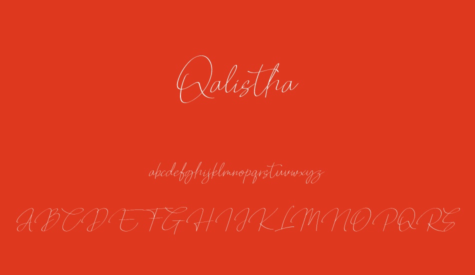 Qalistha font