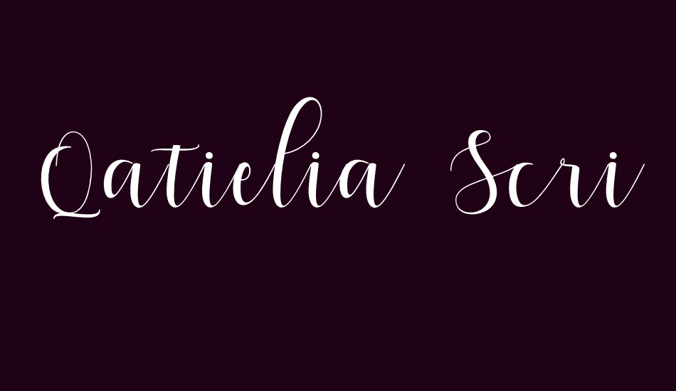 Qatielia Script font big