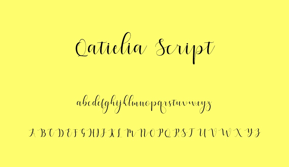 Qatielia Script font