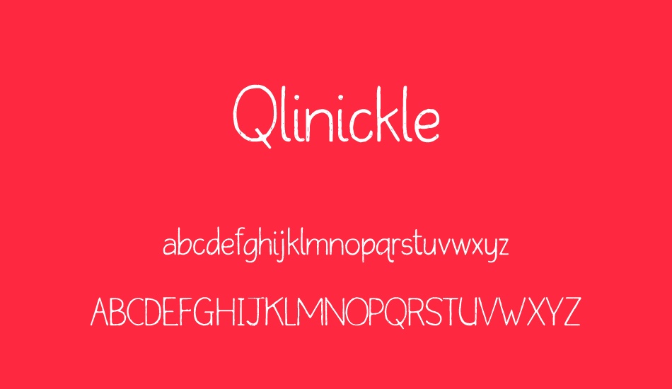 Qlinickle font