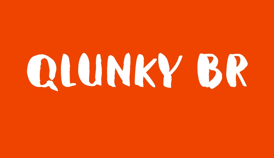 Qlunky Brush font big