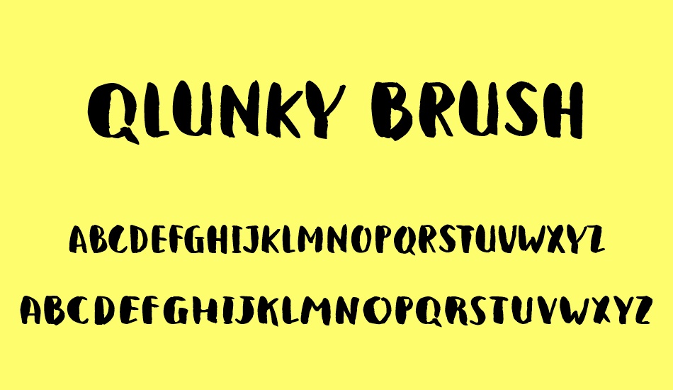 Qlunky Brush font