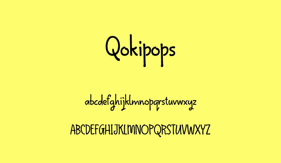 Qokipops font