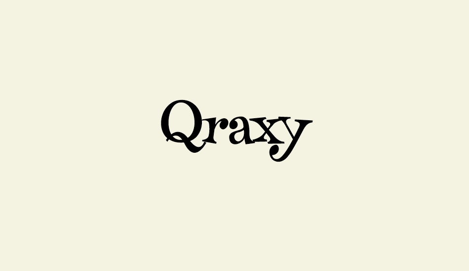 Qraxy font big