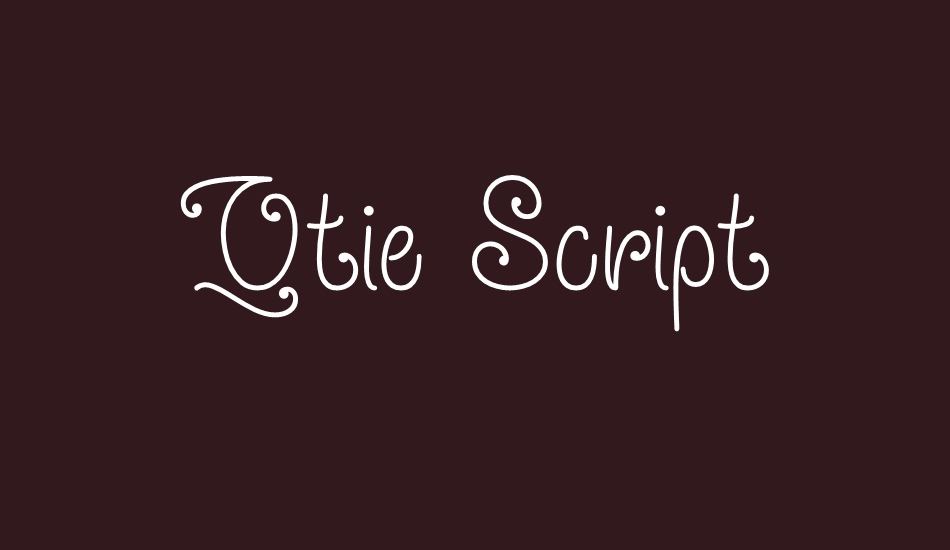 Qtie Script font big