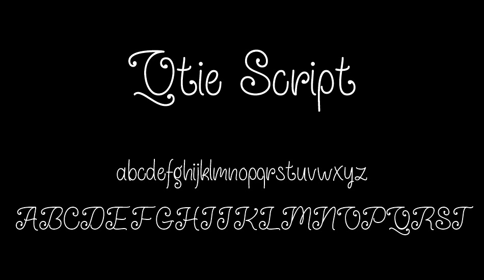 Qtie Script font