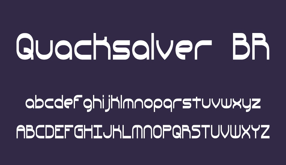 Quacksalver BRK font